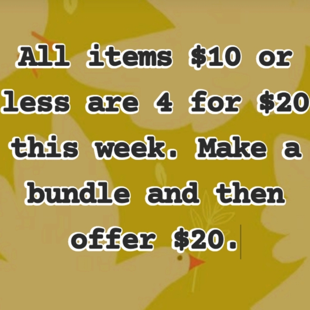 4 for $20 sale